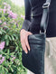 Crossbody GRY - Sort ultra blødt kalveskind - VIAMAJA.DK