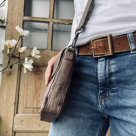 Crossbody i blød skindkvalitet - Nordic Brown - VIAMAJA.DK