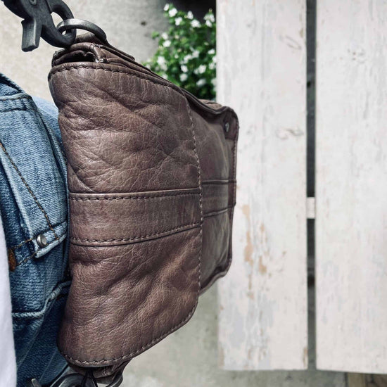 Crossbody i blød skindkvalitet - Nordic Brown - VIAMAJA.DK
