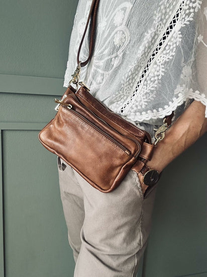 Crossbody Jenna Walnut - VIAMAJA.DK