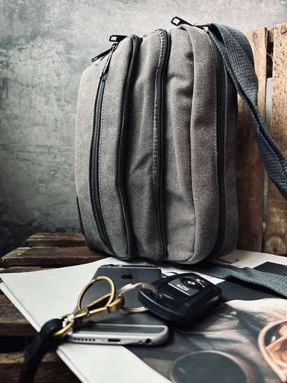 Crossbody Kanvas grå unisex - VIAMAJA.DK