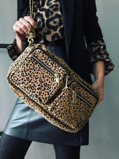 Crossbody - Leopard ruskind - VIAMAJA.DK