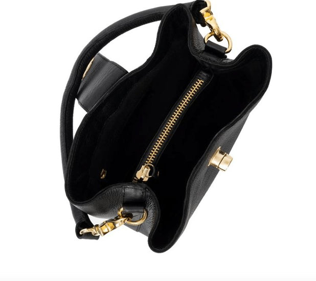Crossbody Lux Big – Black / gold - VIAMAJA.DK