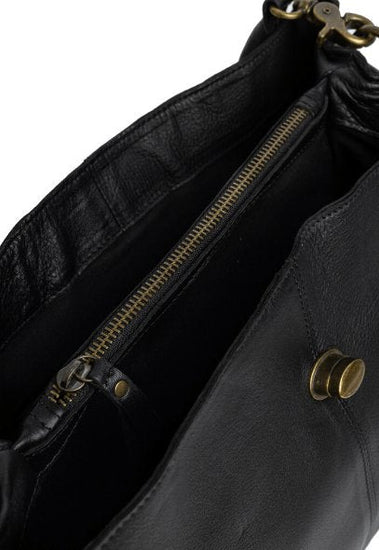 Crossbody Lux Big black / messing - VIAMAJA.DK