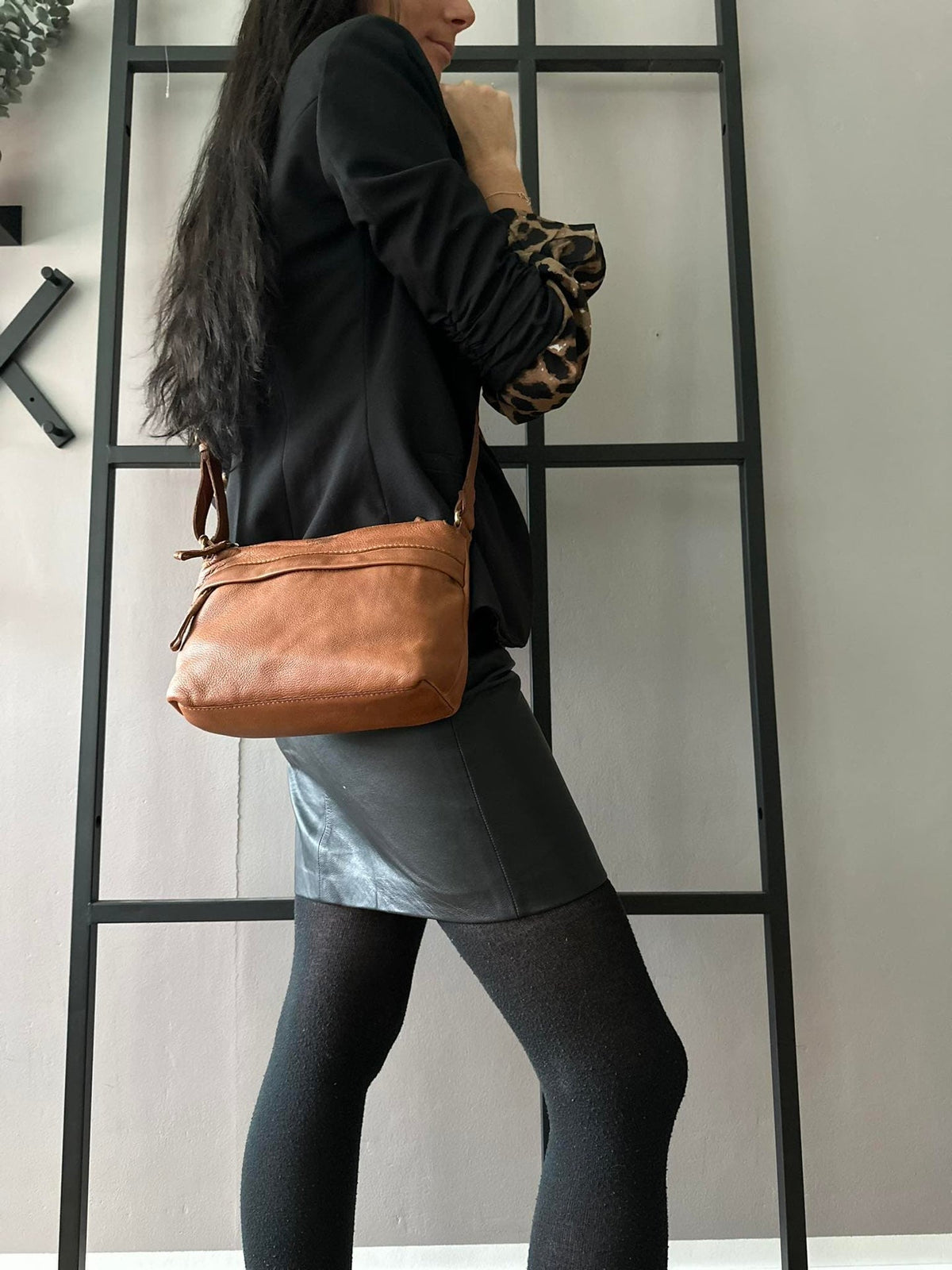 Crossbody Raw Boheme Medium – Cognac - VIAMAJA.DK