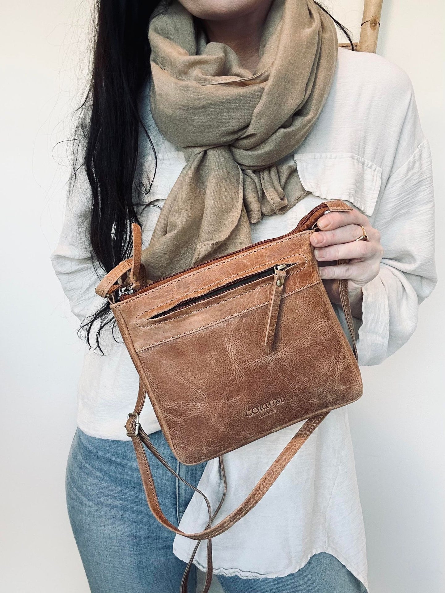 Crossbody Vintage cognac - VIAMAJA.DK