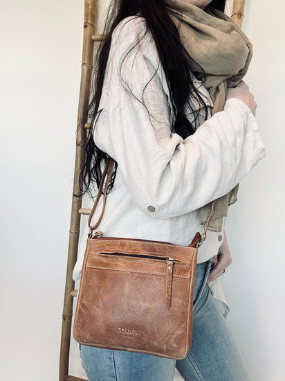 Crossbody Vintage cognac - VIAMAJA.DK