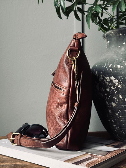 Crossover Annie Dark cognac - Washed cow - VIAMAJA.DK