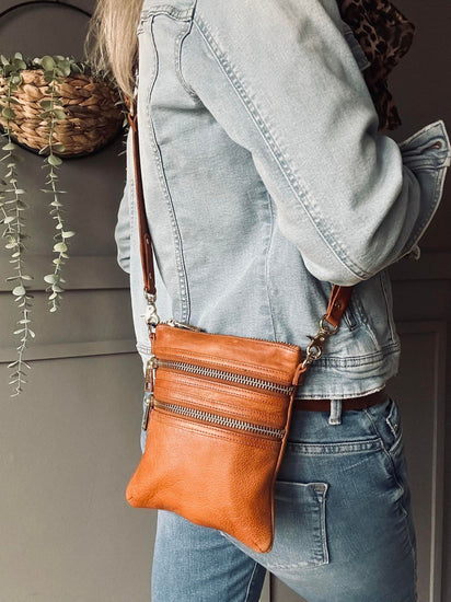 Crossover Emilia small - Cognac - VIAMAJA.DK