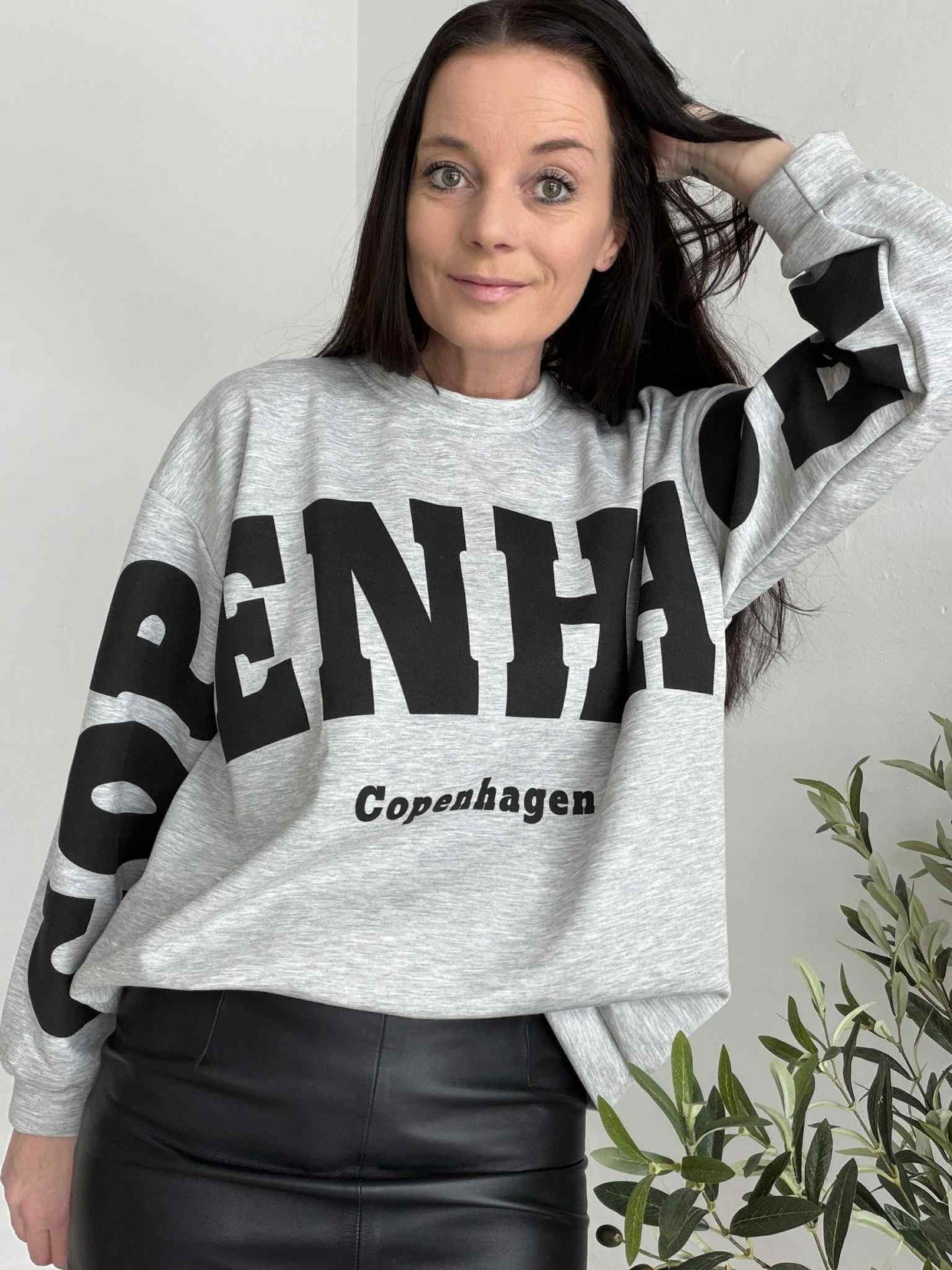 Bluse Hibiscus - Grå / Svart