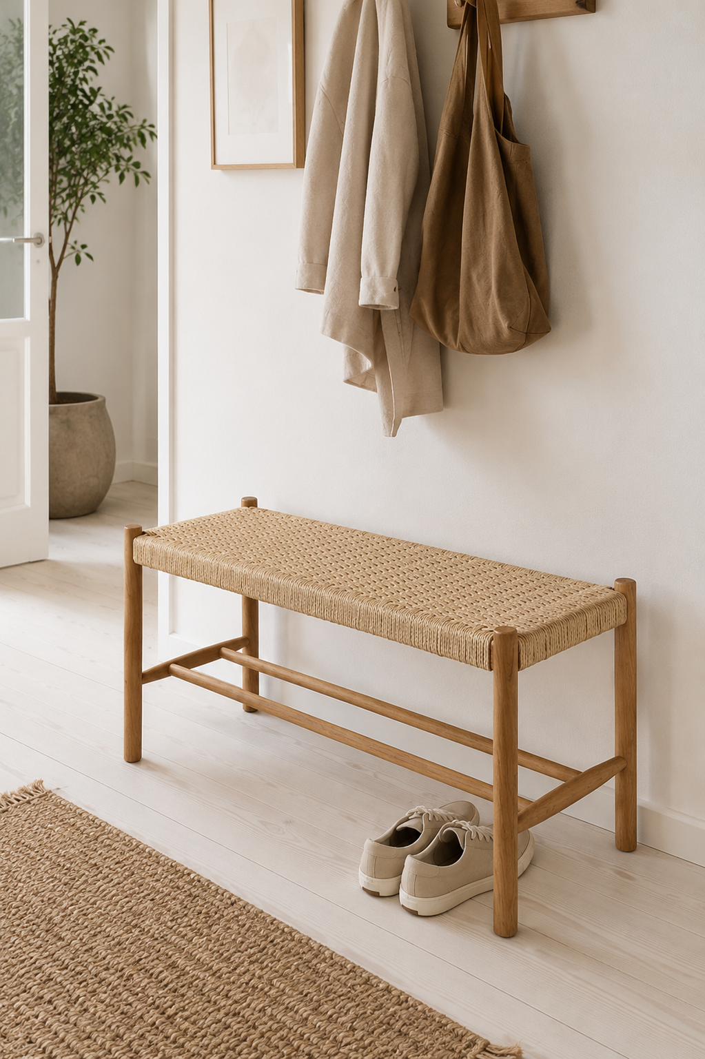 Benk Eik natur - 90 cm