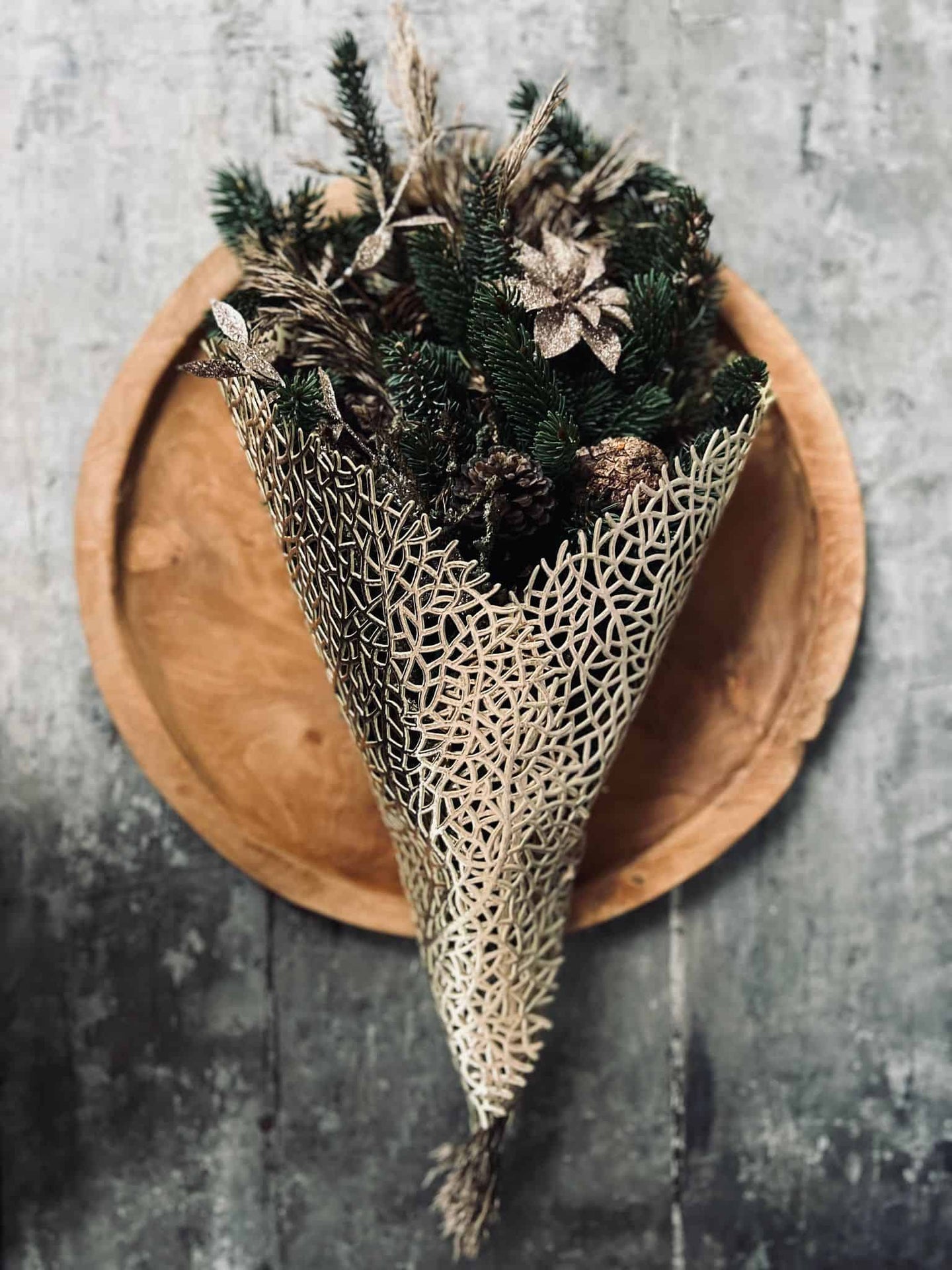 Dækkeserviet - Guld blad - VIAMAJA.DK