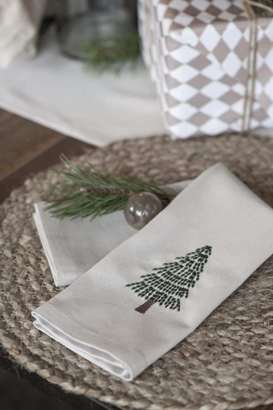 Dækkeserviet i Jute - Natur - VIAMAJA.DK