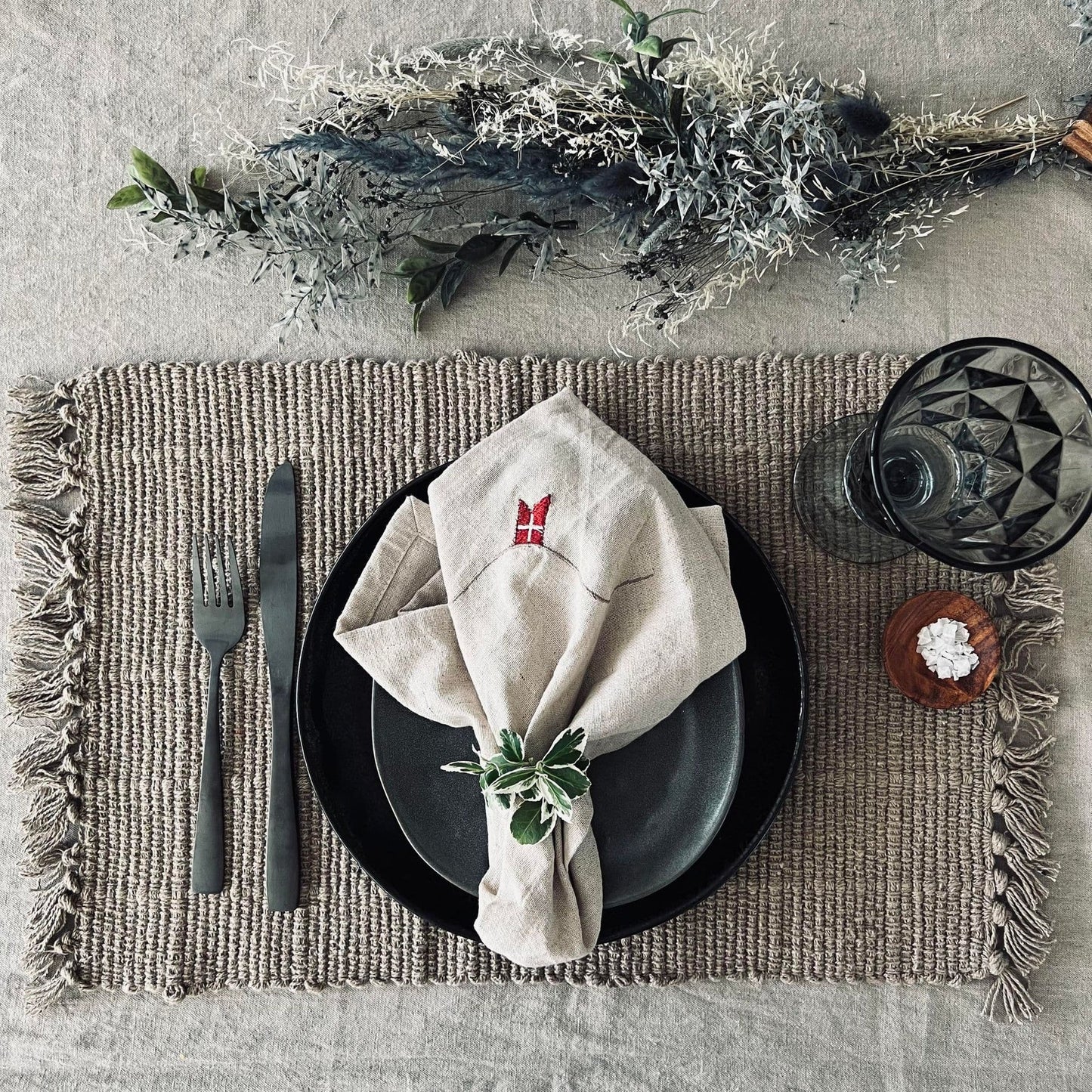Dækkeserviet Sand - Recycling Cotton - VIAMAJA.DK
