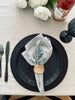 Bordbrikke – Svart med glitter