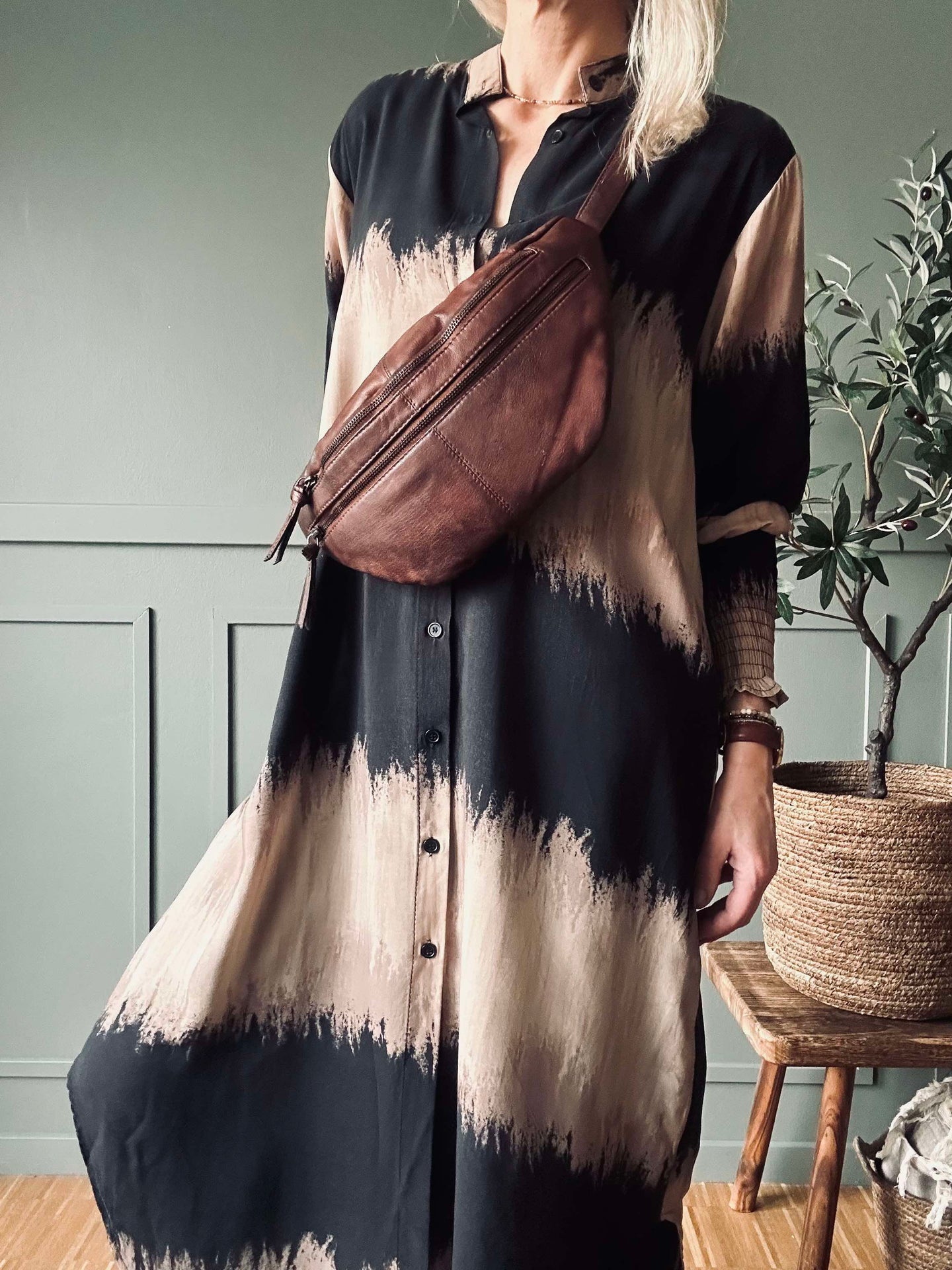 Kjole Merle Dark Camel