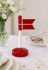 Flagg Dannebrog keramikk - 18 cm