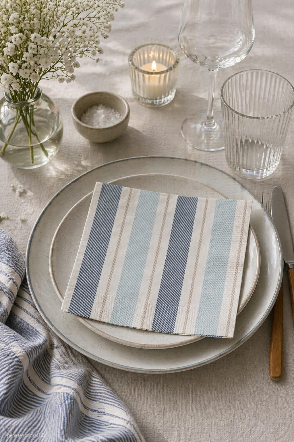 Servietter Nordic blue - 20 stk