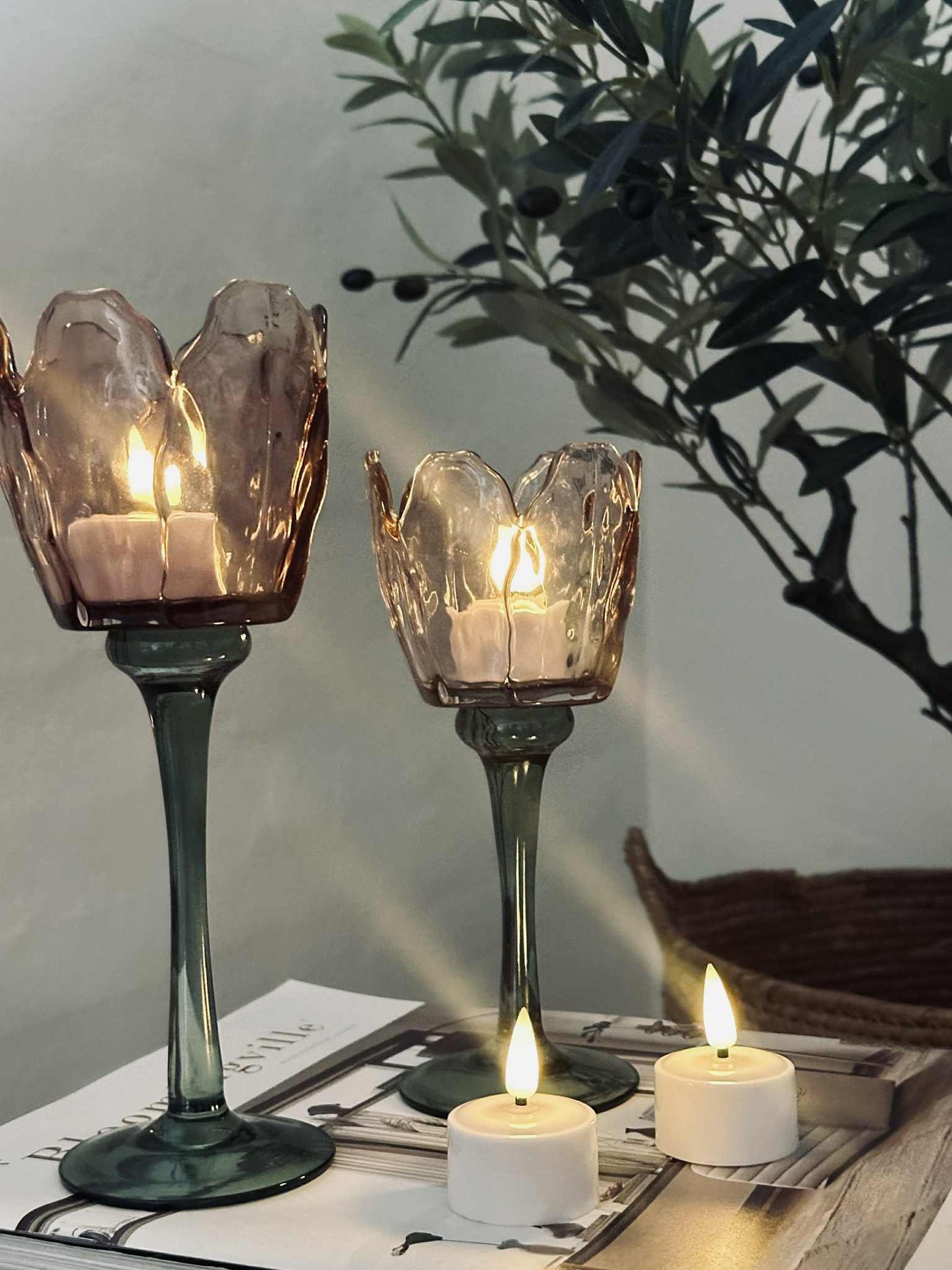 LED telys - Oppladbar - 4 stk tillegg
