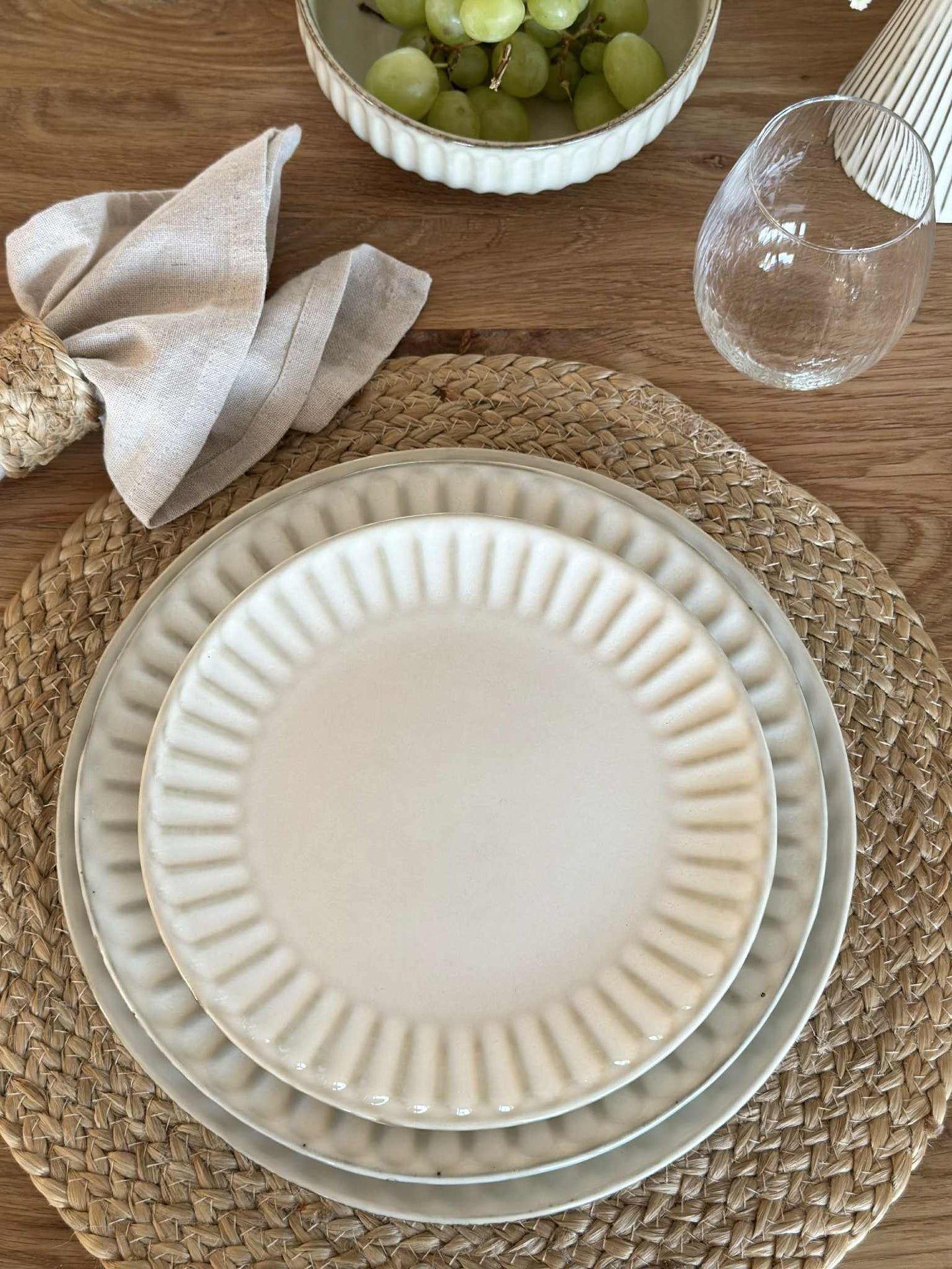 Tallerken VIGA Sand - Flere størrelser