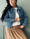 Denim jakke med stretch - VIAMAJA.DK