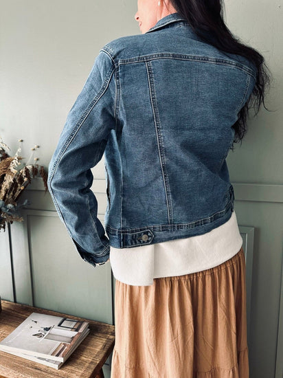 Denim jakke med stretch - VIAMAJA.DK