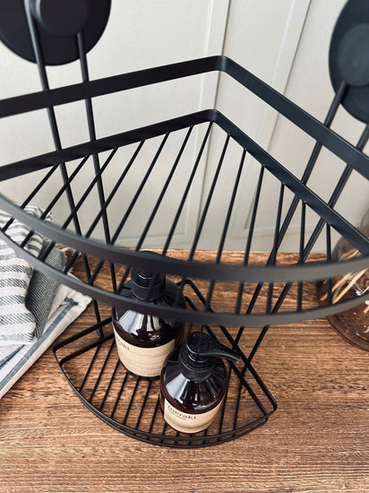 Dobbelt hylde til badeværelse – Sugekop - VIAMAJA.DK