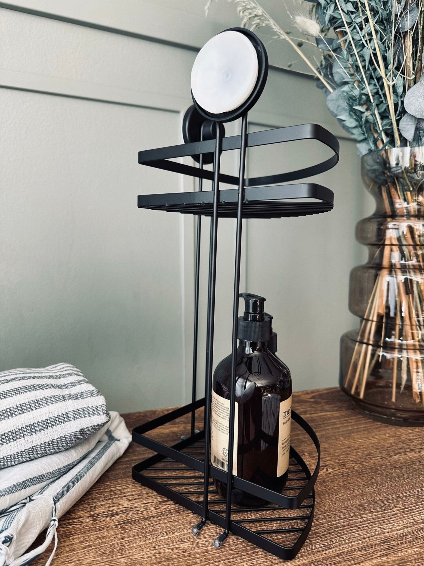 Dobbelt hylde til badeværelse – Sugekop - VIAMAJA.DK