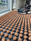 Dørmåtte DOTS Natur - 45x75cm - VIAMAJA.DK