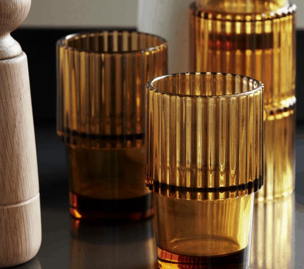 Drikkeglas - Amber - sæt 4stk - VIAMAJA.DK