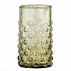 Drikkeglass, grønne dots, resirkulert glass