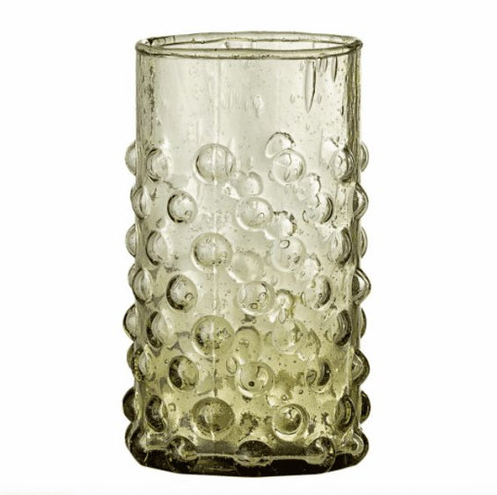Drikkeglas, Grønne dots , Genanvendt Glas - VIAMAJA.DK