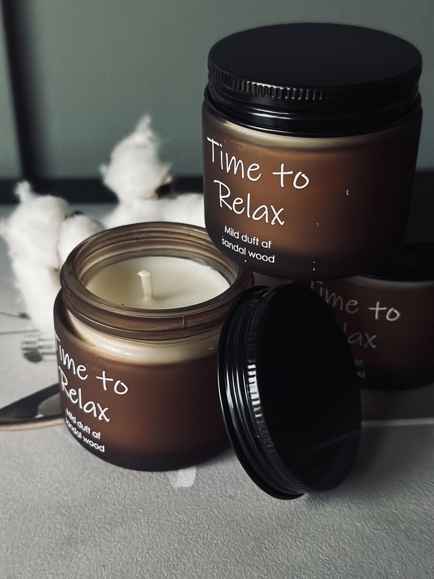 Duftelys 3 stk – SANDALWOOD - VIAMAJA.DK