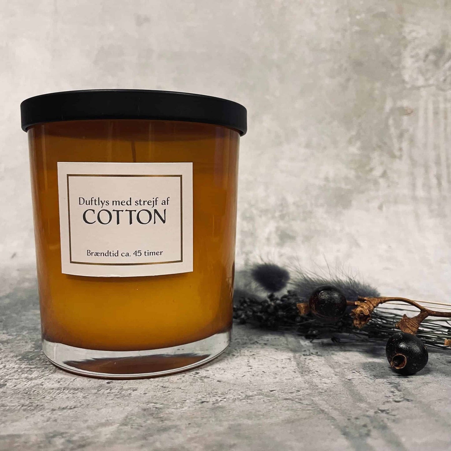 Duftelys – Cotton Gylden glas - VIAMAJA.DK