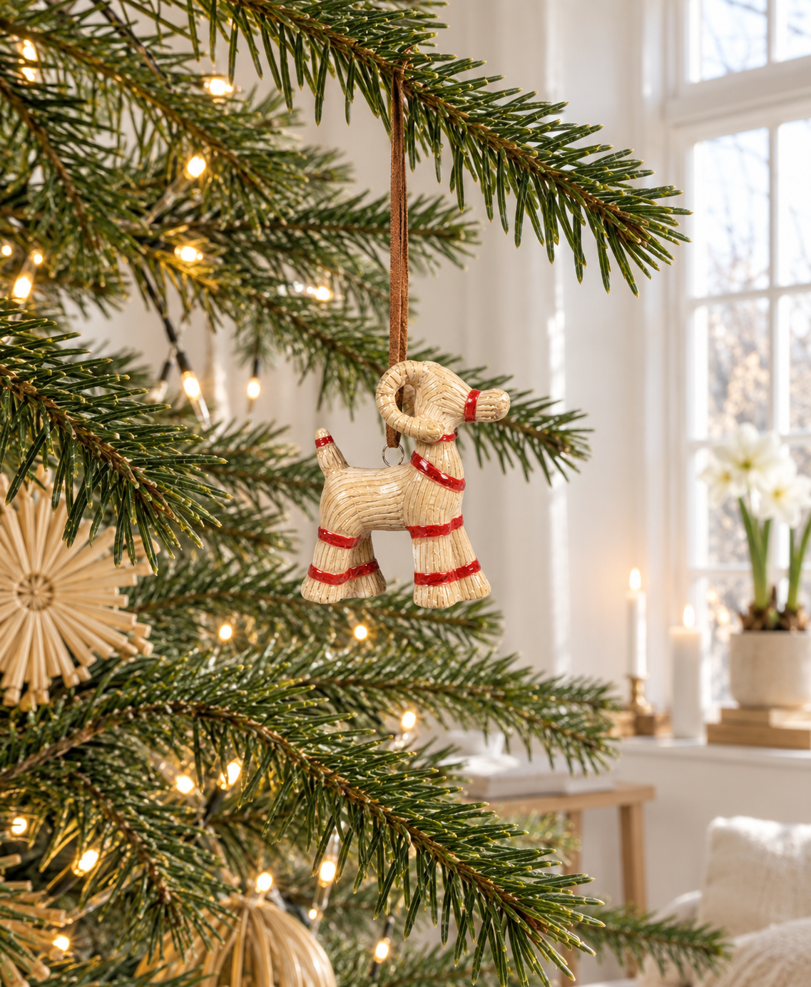 Juleoppheng – natur og rød