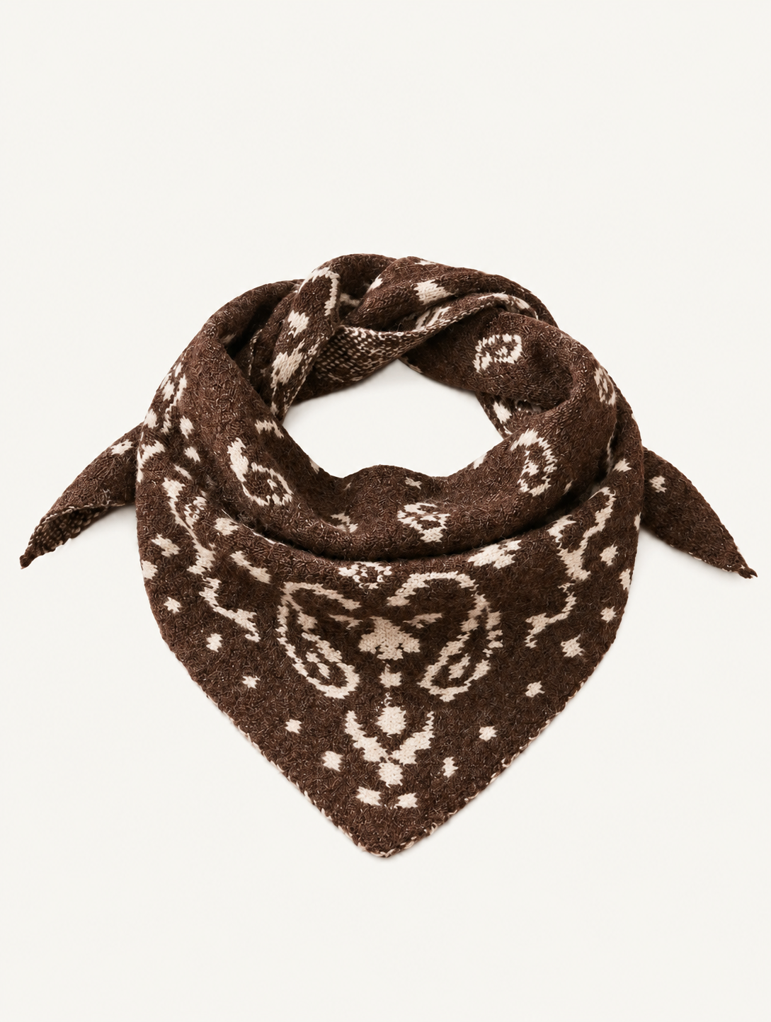 Tørklæde paisley brown