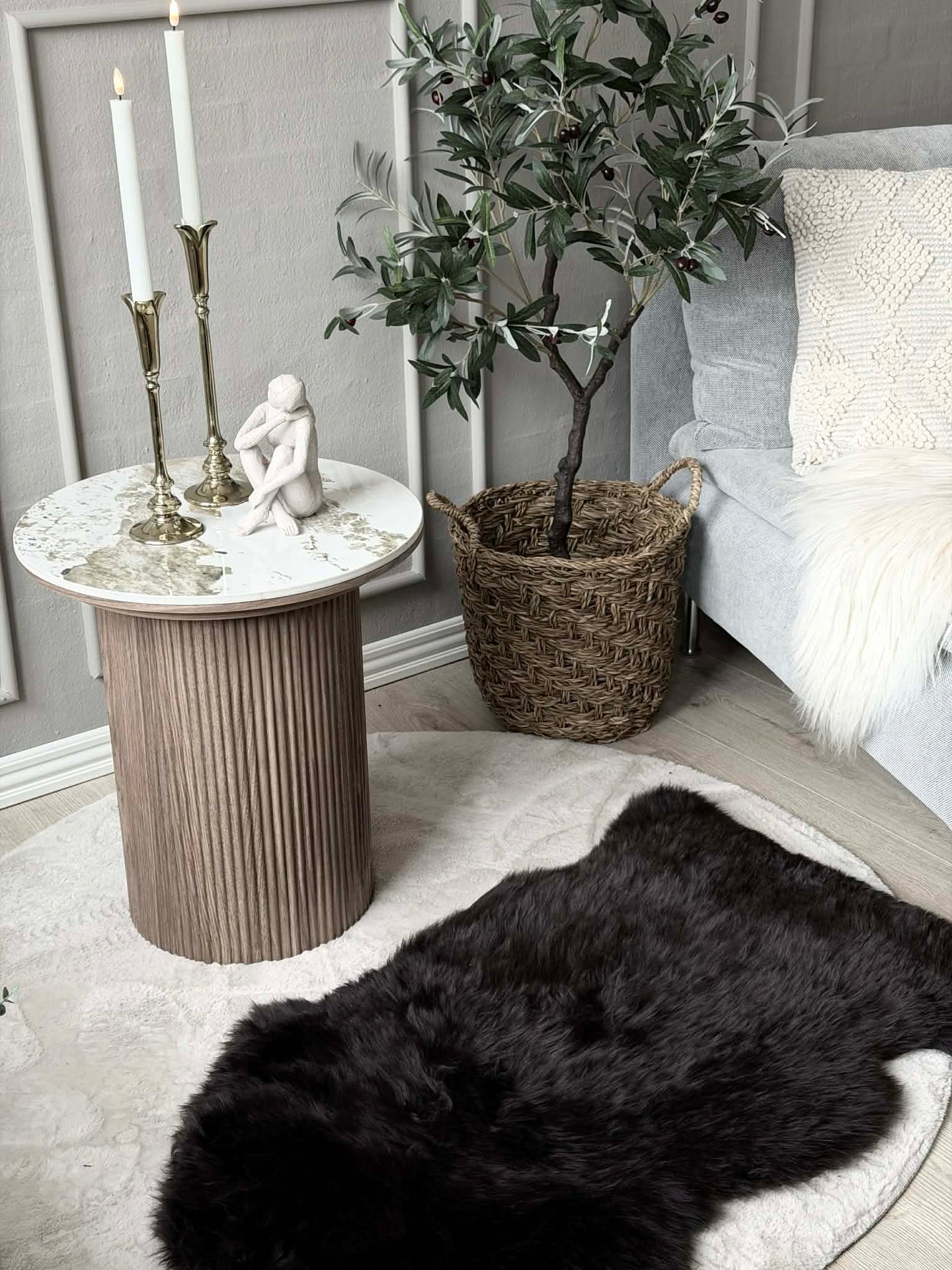 Lammeskinn Choko- 85x55cm