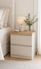 Nattbord - Hickory / cashmere med 2 skuffer