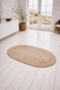 Juteteppe i flett - Oval