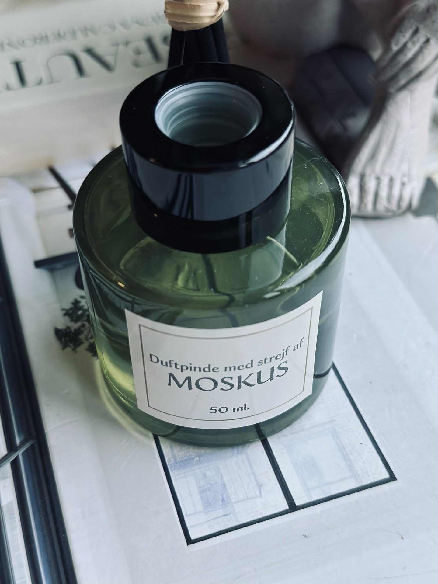 Duftpinner - Moskus 50 ml - Olivengrønn farge