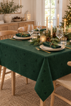 Juleduk Jacquard - Grønn 240cm