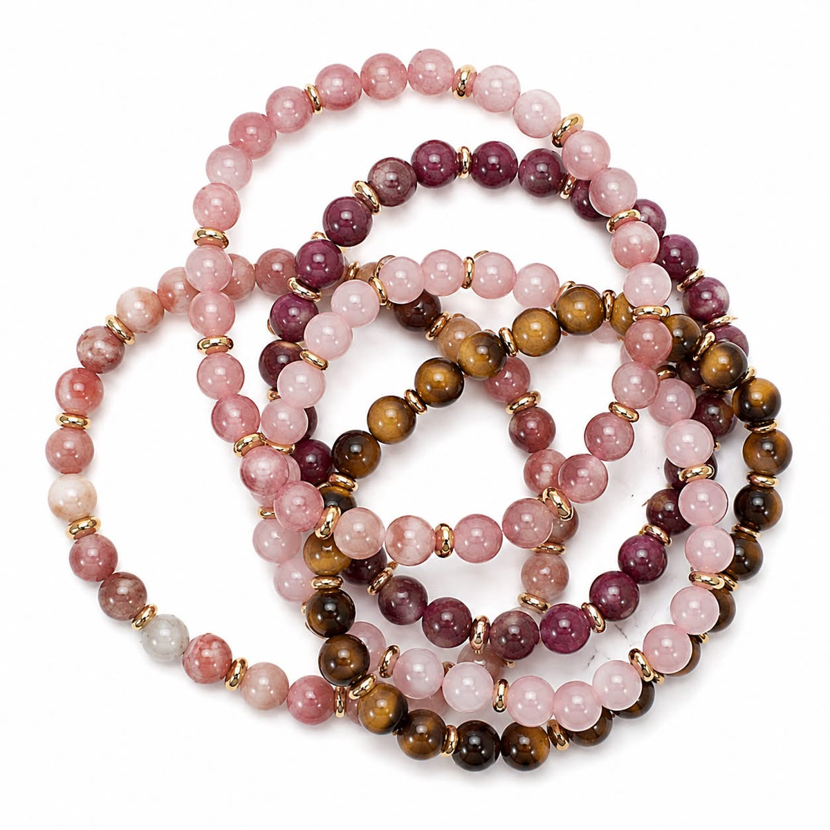 Armbånd Mollie – Natur / Rose-miks