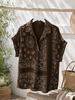 Bluse bandana bomullsgaze - Brown