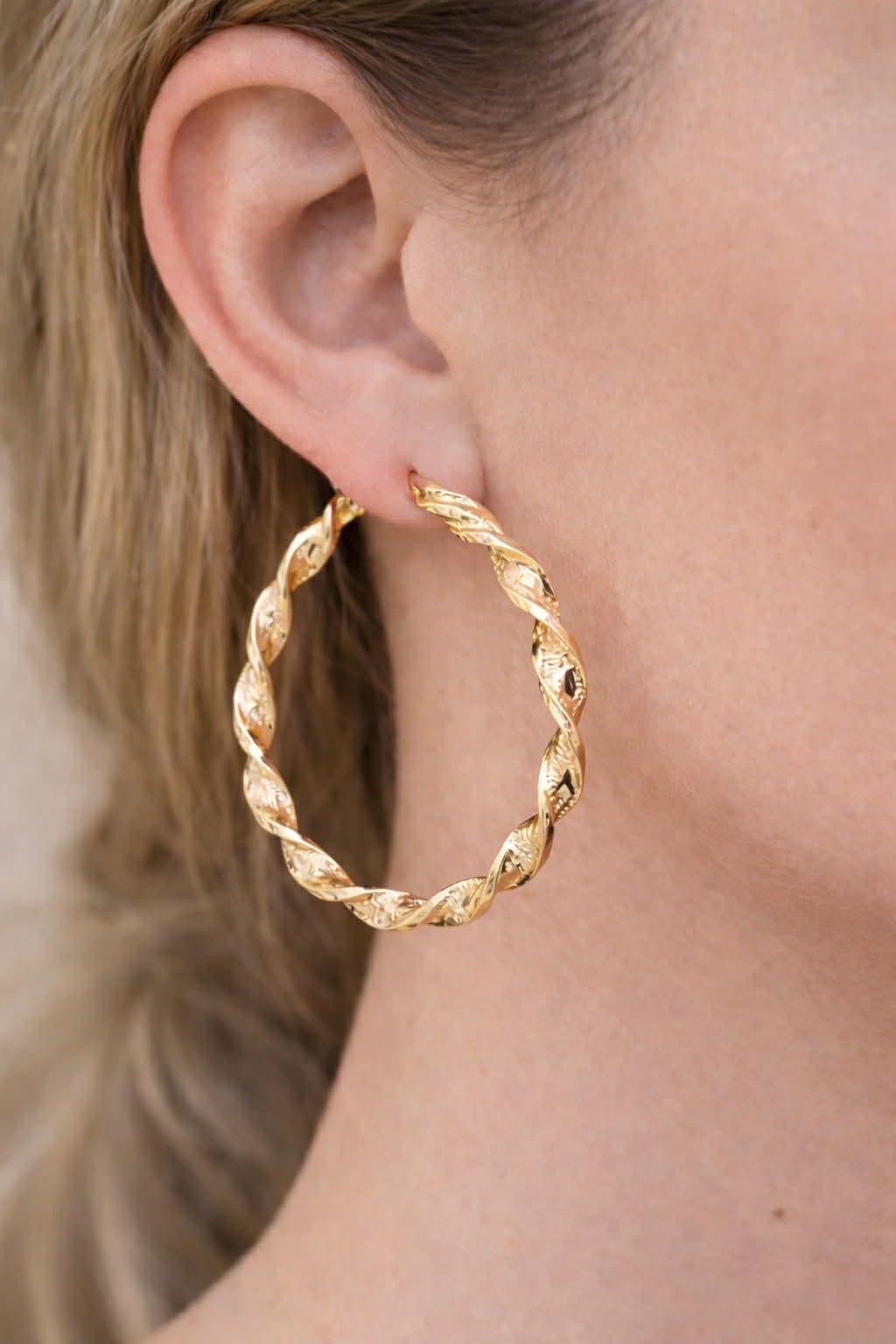 Øreringer Jenna Hoops 18K forgylt