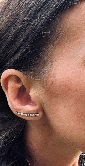 Earclimber Laura Venstre - Sterling Silver - VIAMAJA.DK