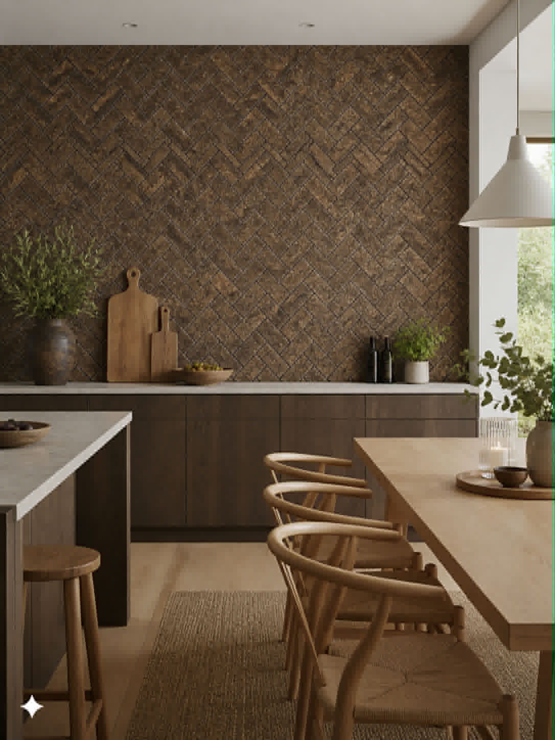 Murstein Brown - Natur pakke med 62 stk