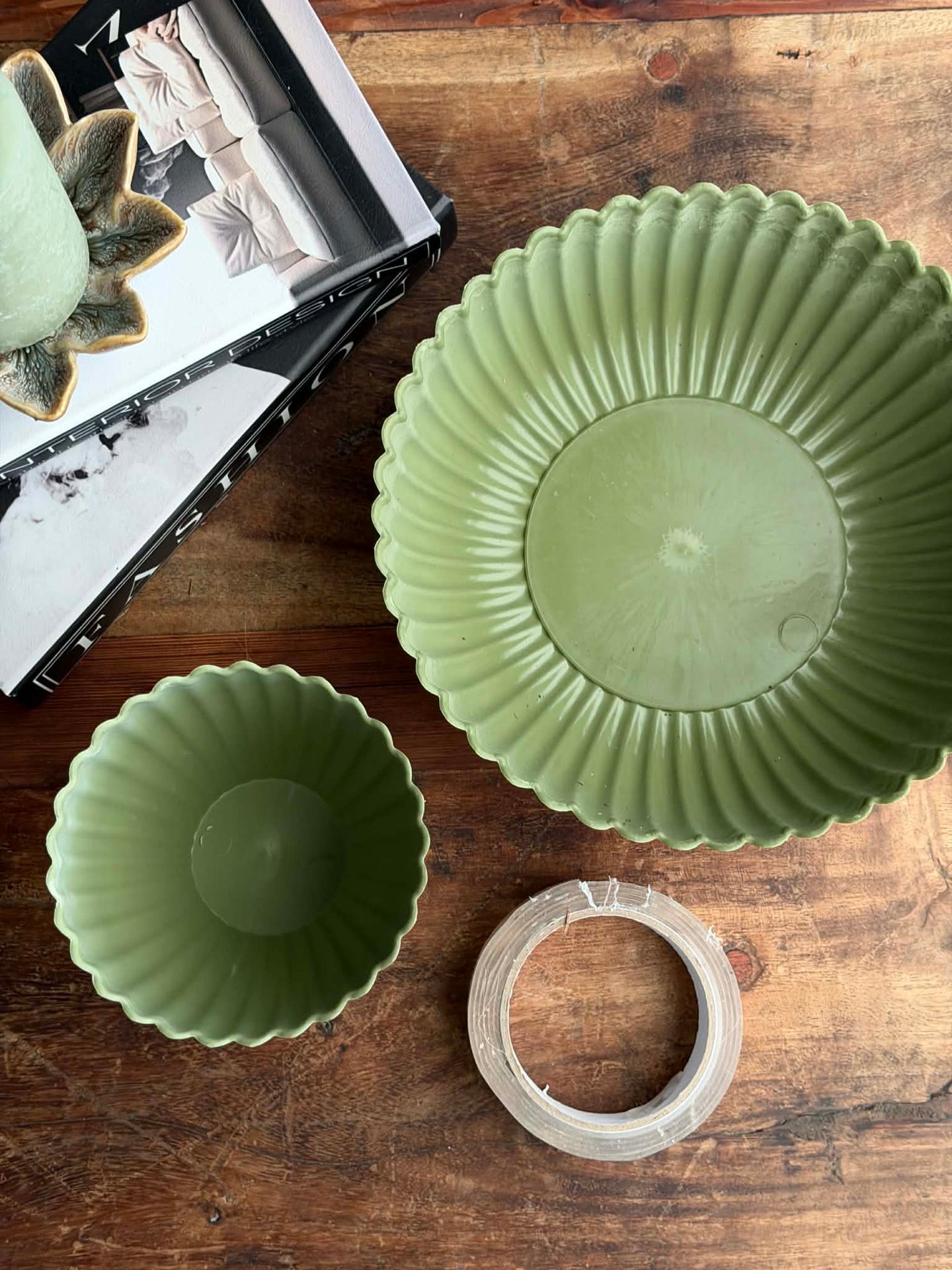 DIY-oppsats i betong-look - Grønn