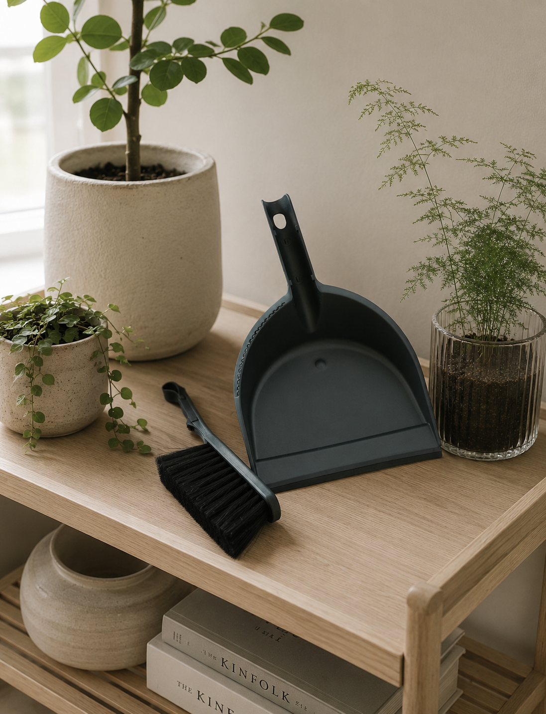 Feiebrett med kost - Recycling plast
