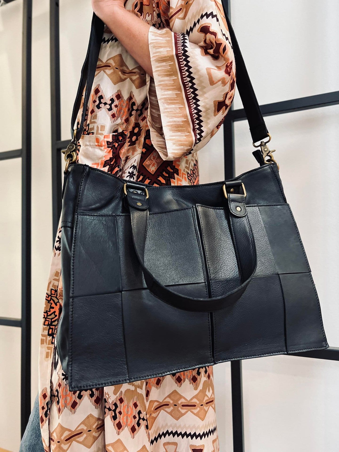 Elegant arbejdstaske / shopper - Sort - VIAMAJA.DK