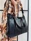 Elegant arbejdstaske / shopper - Sort - VIAMAJA.DK